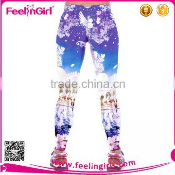 High Waist Printed Leggings Tight Yoga Pants photo-5