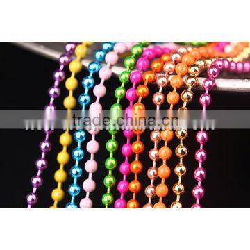 Colorful Ball Chain Necklace Decoration Ball Chain Red Green Yellow Pink Purple Golden Orange