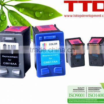 TTD Original Refurbish Ink Cartridge 816 (C8816A) 817 (C8817A) for HP Deskjet Series 1200c/1200c-ps 230/250c/330 Cartridge