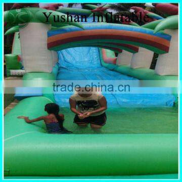 2016 most popular durable inflatable double lane slip slide