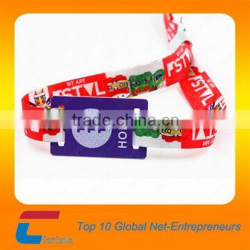 2016 newly products wholesale Custom event woven wristbands