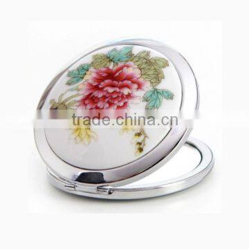 Promotional wholesale Chinese-wind series Metal souvenir pocket mirror