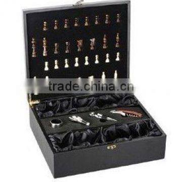 Wine set with blue gift box