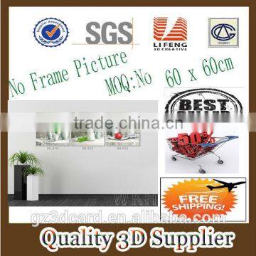 New Material PET 1.5mm No Frame Picture handmade photo frames designs,3d picture