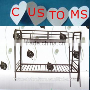 cheap and comfortable dark grey bunk bed frame for hostels