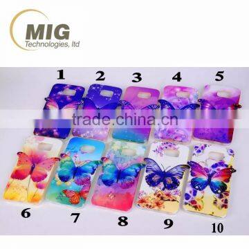 For lg g4 g3 g2 Colorful 3D Blu ray Butterfly tpu for iphone/for htc/for lg/for huawei phone case