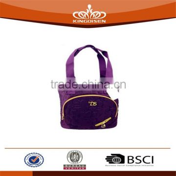 purple elegant women garment fabric hand bag