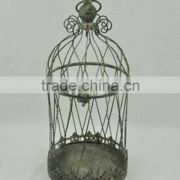 14A181MK S/2 Antique Metal Wire Bird Cages photo-2