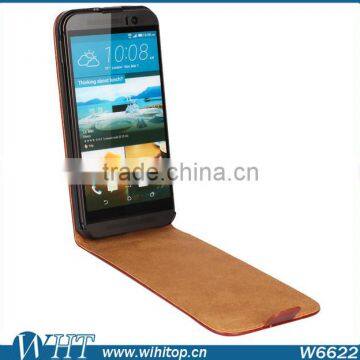 New Arrival Cell Phone Case Vertical Flip Cover for HTC One M9 Leather Case