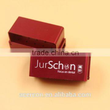 Hot Sale 15 Holes Aluminium Dental Bur Holder(red) photo-3