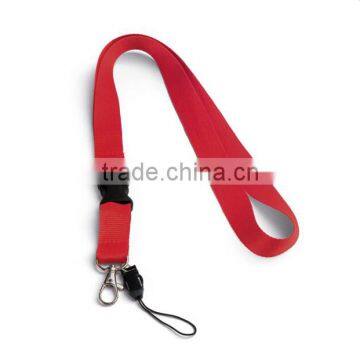 China personalized plain lanyard with red color