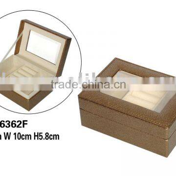 Leather Jewelry Box with PVC Window 6362F