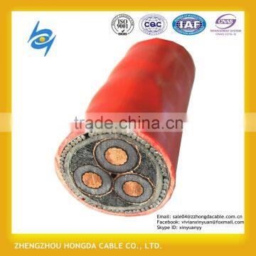 High Voltage Copper Aluminum Conductor 3 Core Screen Power Cable with Armoured