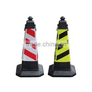 cheap 75cm Soft Flexible PE plastic reflective traffic cones