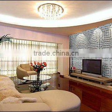 Natural river and sea mother of pearl shell TV wall