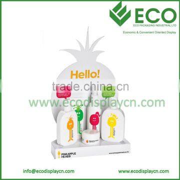 Pineapple Shape White Shampoo Counter Display For Skin Caring