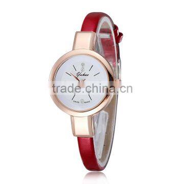 Alibaba China Top Selling Imported Japan Quartz Fashion Stainless Steel Vogue Good Quality PU leather Wrist Watch in Stock!