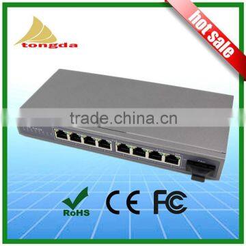 8 port RJ45 1 Fiber 10/100Mbps 48V 2A POE Fiber optical Ethernet switch price