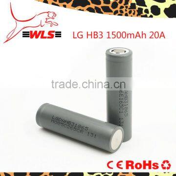 LG chem 3.7V 1500MAH 20A high rate 18650 battery LG HB3