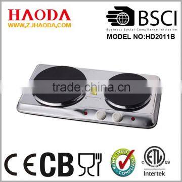 2016 Hot Sell Electric Double burner Hot Plate
