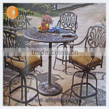 High quality Aluminum furniture outdoor bar stool table set