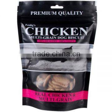 Free sample black printing dog biscuits china bag supplier