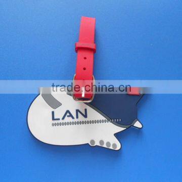 custom soft pvc airplane shaped luggage tag wholesale