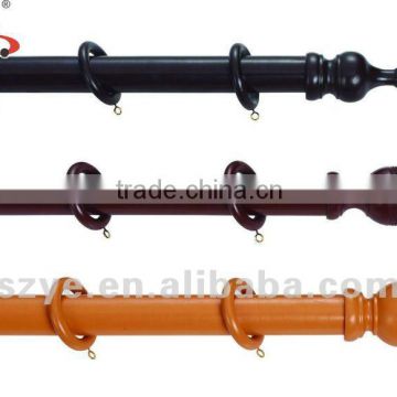 decorative window wooden curtain rod