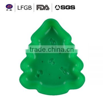 high quality customized fashionable christmas tree shape silicone cake mould