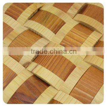 3d Modern Faux Interior Mosaic Decorative Solid Wood Wall Panel photo-6