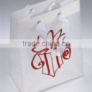 promotional bag with ribbon handle