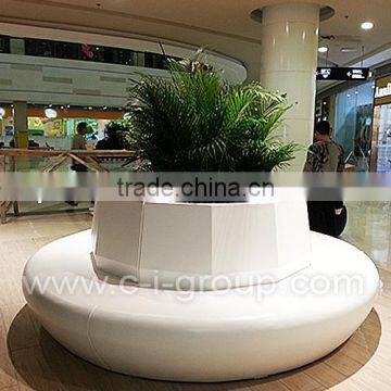 New Shopping Mall fibreglass seating/Creative custom made shopping Centre product platform