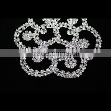 2015 fashion round crystal applique for wedding dress