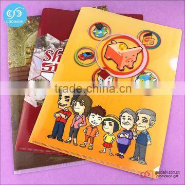 Cartoon printing school stationery file folder/ A4 size plastic folder /pp folder for kids