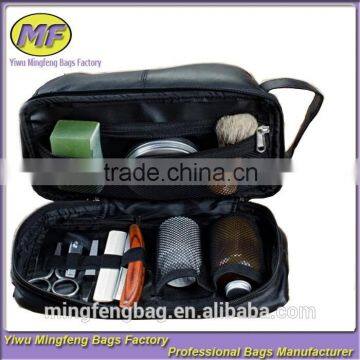 Custom PU Kit Shaving Accessory Toiletry Travel Bag for Men