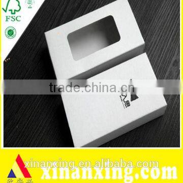 White Card Paper Box with LOGO and Window