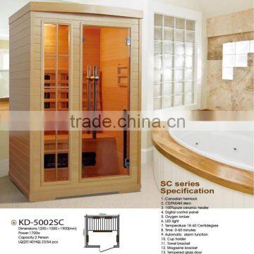 2 People Capacity and Solid Wood Main Material dry sauna room