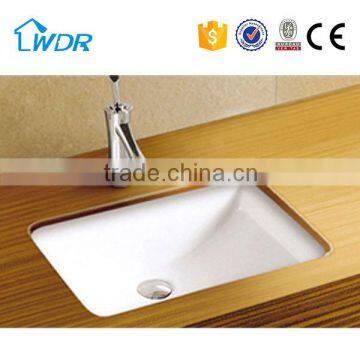 Under counter ceramic rect wash basin for bathroom