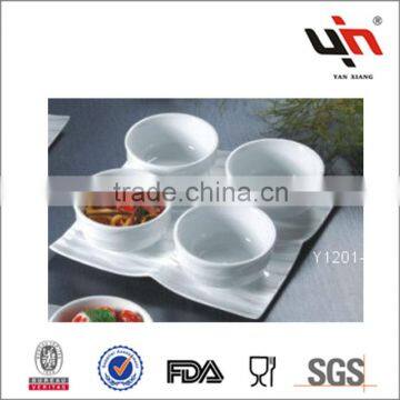 4pcs Ceramic Round Bowl