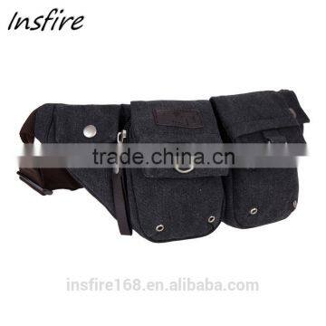 2016 Outdoor Waist Bag Fashionable Classical Canvas Waist Leg Bag photo-3