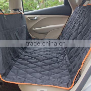 New Dog seat cover with non-slip backing, orange trim, hammock and waterproof