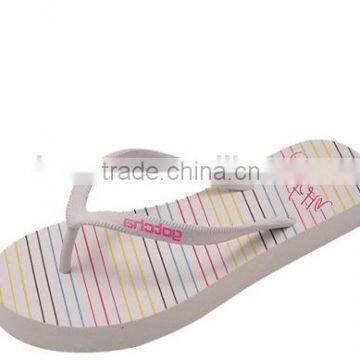 2015 customzied logo printed women slipper promotional PE slipper shoes