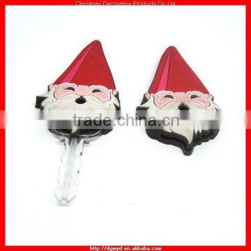 Santa Claus soft PVC key cover for Christmas gift items (KMS-1425)