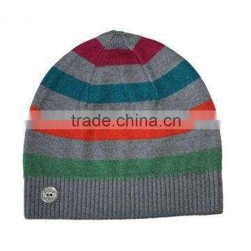 colorful stripe knit cotton hat beanie for boys