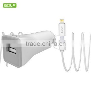 GOLF Mobile Phone Custom Micro USB Car Charger With Cable 2.1A Fast Charging photo-5