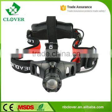 Aluminum Alloy High Power Zoom Cree Xml t6 Led Headlamp Rechargeable photo-2