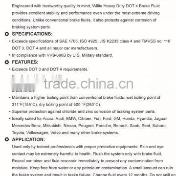 Heavy Duty DOT 4 Brake Fluid Brake Oil Car Brake Oil DOT4 photo-3