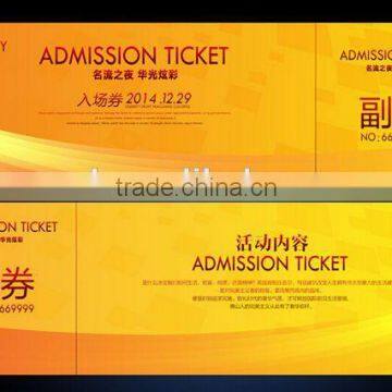 high quality thermal paper visiting tickets printed