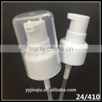 White plastic full cover cosmetic treatment pump for cream bottle