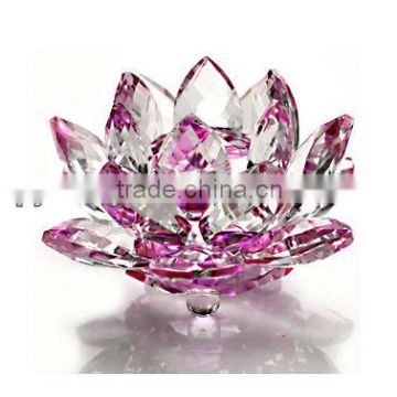 Vivid Decorative Crystal Lotus Flower For Gifts